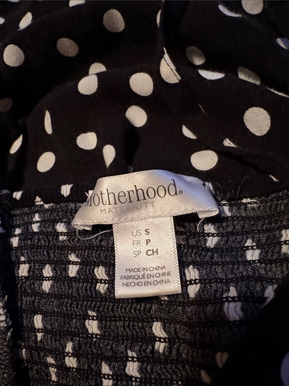 Motherhood Maternity Black and White Polka Dot Spaghetti Strap Dress - Picture 6 of 7
